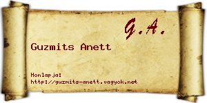 Guzmits Anett névjegykártya