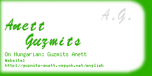 anett guzmits business card